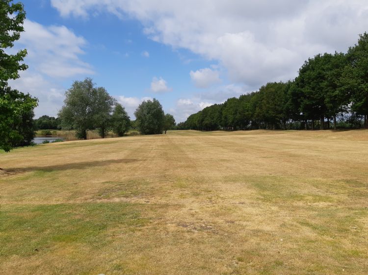 De Golfhorst beschikt niet over beregening op de fairways. Hier de fairway van hole 11. De Golfhorst beschikt niet over beregening op de fairways. Hier de fairway van hole 11.